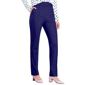Brooks Brothers Trousers Natalie Fit Navy Blue Dress Pants Slim Straight Leg 4